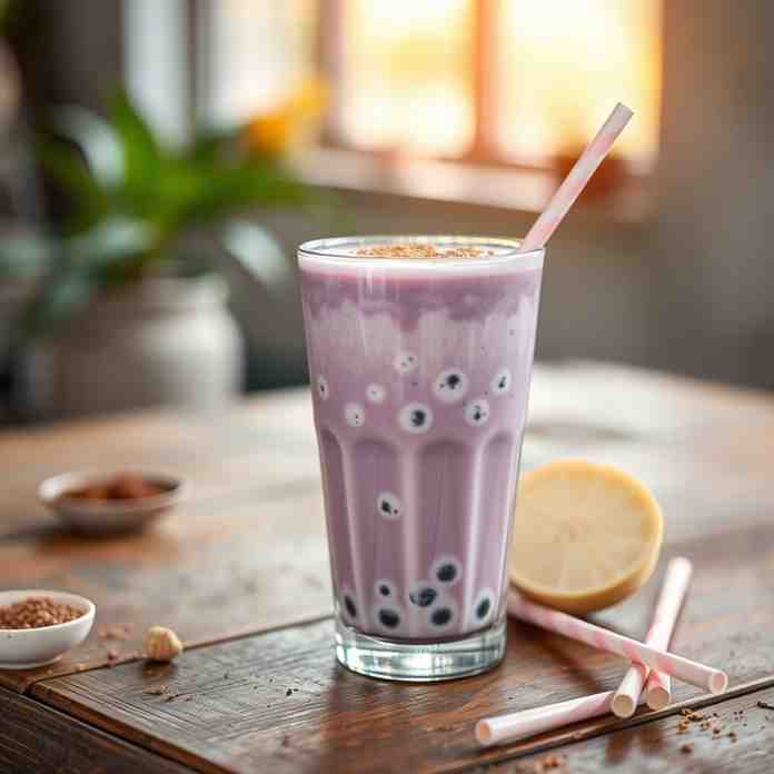 Homemade Taro Milk Tea - Real Taro & Boba Recipe